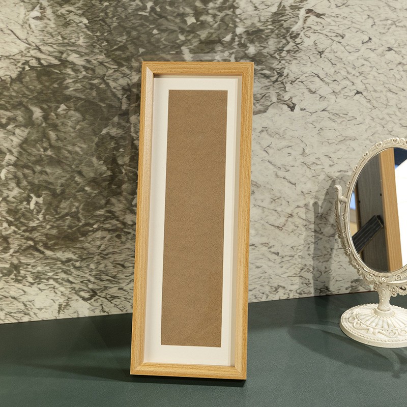 Wooden picture frame, rectangular, 15 × 42 cm