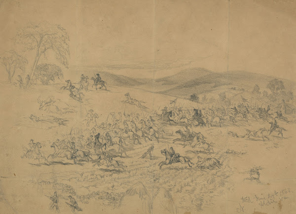 Cavalry fight near Aldie Va During the march to Gettysburg