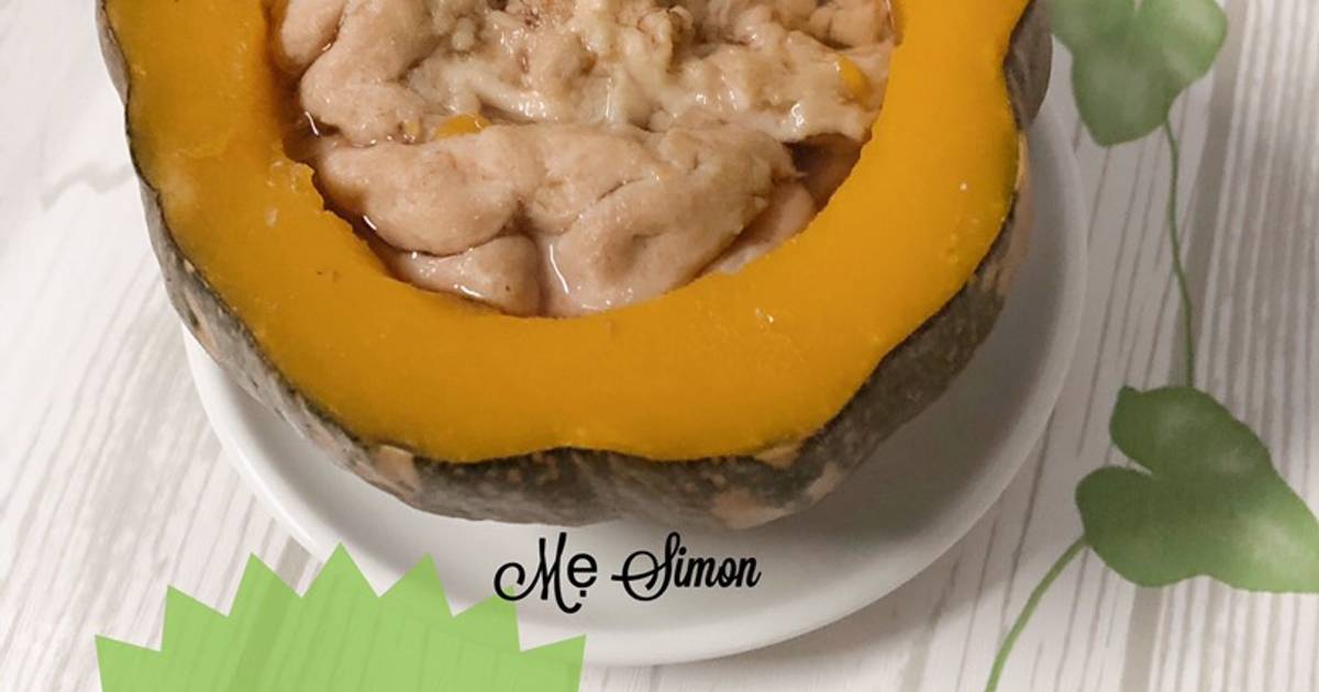 Ăn dặm - Óc heo chưng bí đỏ