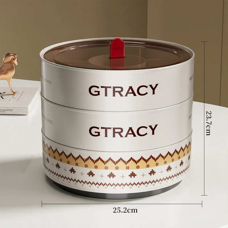Candy bowl with lid and compartments