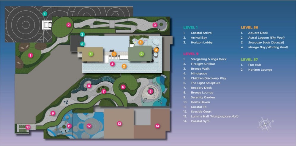 Lighthauz Type A floor plan — 732 sq ft, 2 bedrooms