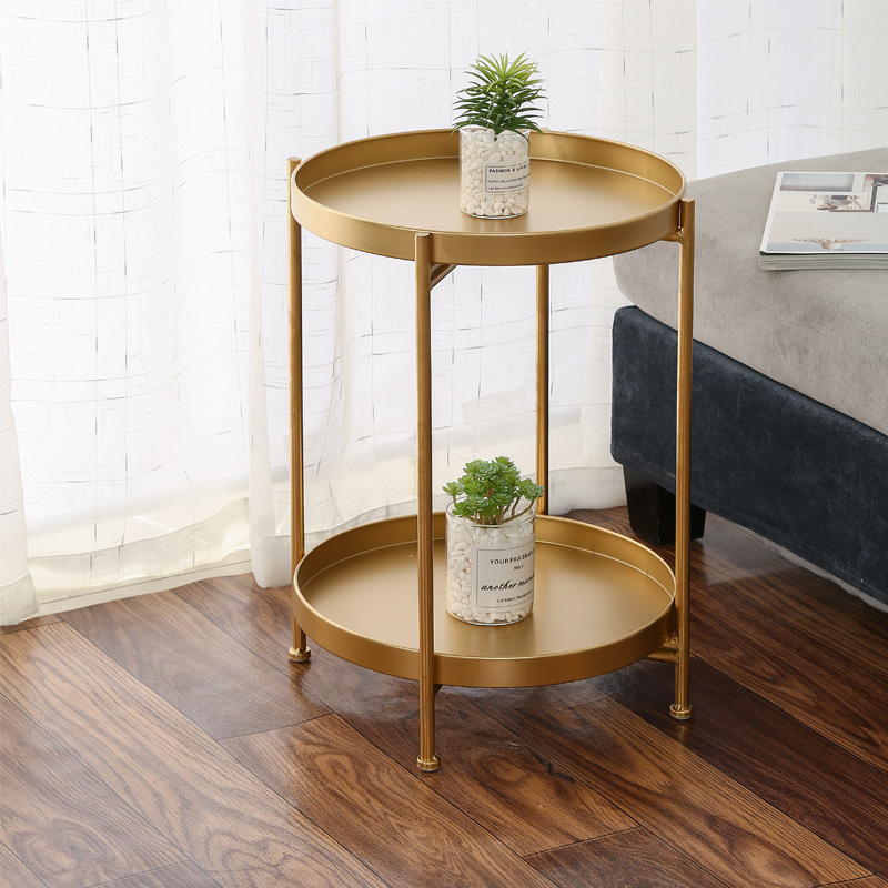 Side table, metal, round, 51.5 × 40 cm