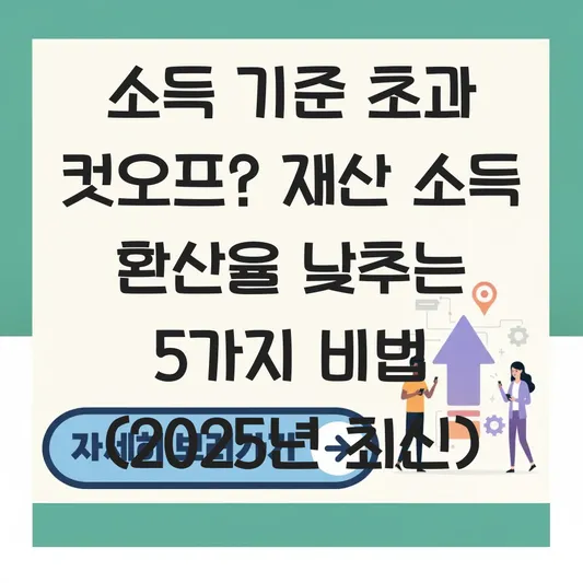 소득 기준 살짝 초과할 때? 재산 소득 환산율 낮추는 법 대표 이미지
