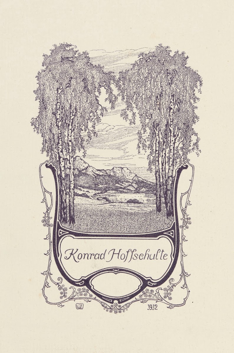 Bookplate of Konrad Hoffschulte 1912
