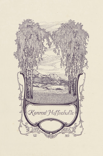 Bookplate of Konrad Hoffschulte 1912