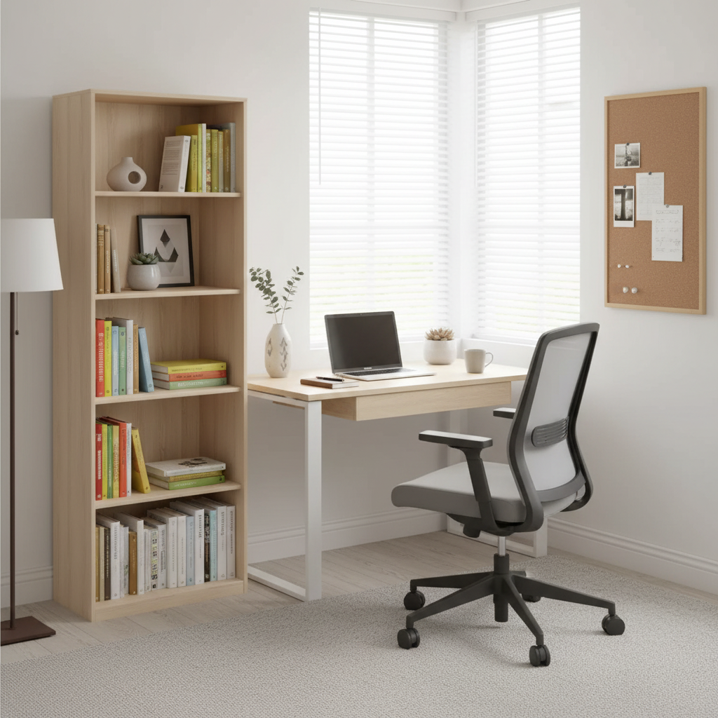 RADAR Color Full Height Small Open Shelf Cabinet
