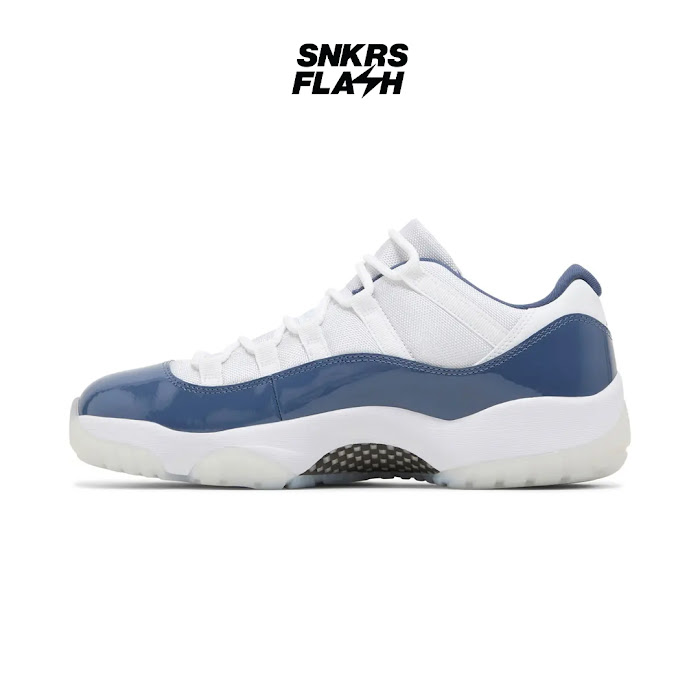 NIKE AIR JORDAN 11 RETRO LOW WHITE DIFFUSED BLUE - Size 45.5