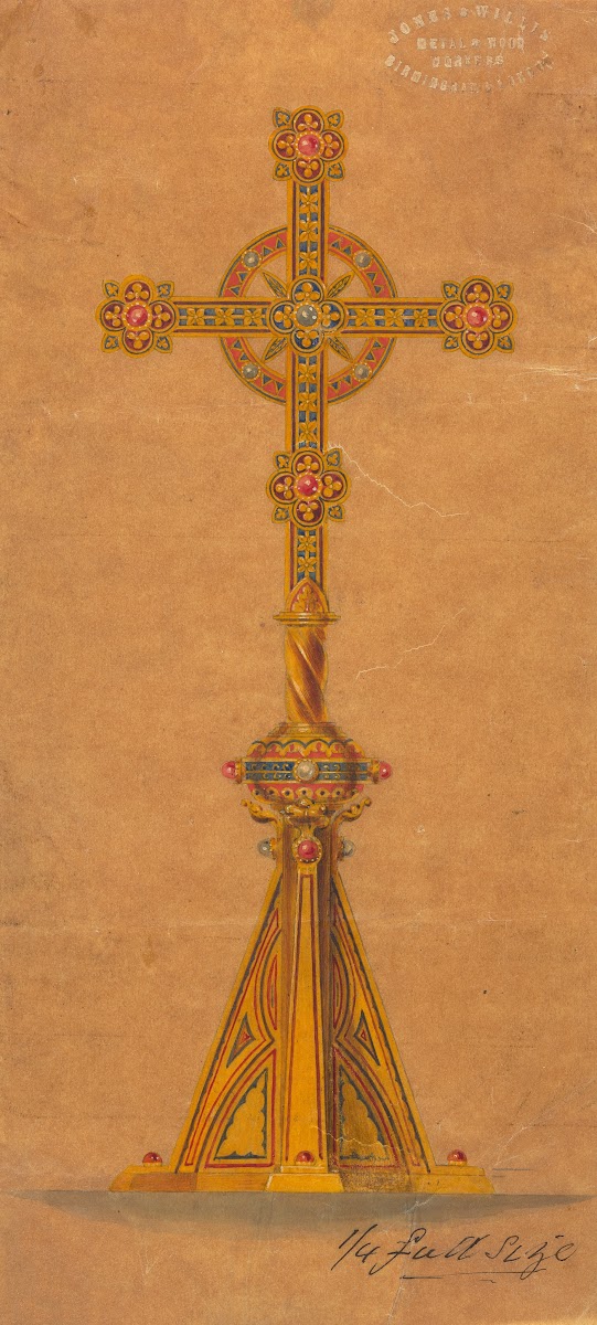 Design executed for Jones and Willis metal and wood workers and church furniture