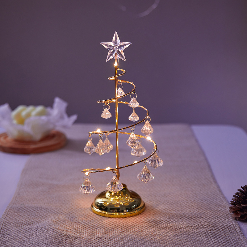 Decorative metal Christmas tree with lighting
