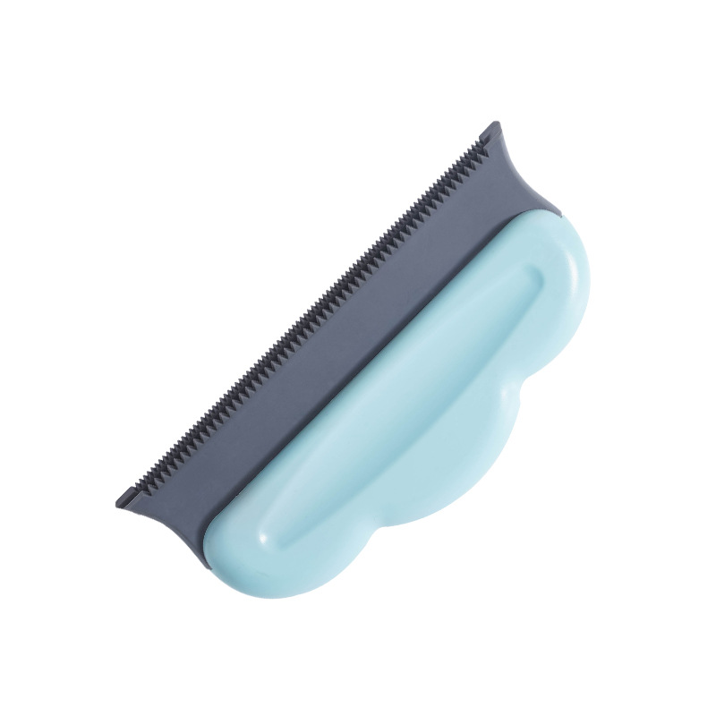 Cat brush with saw blade structure, curved brush