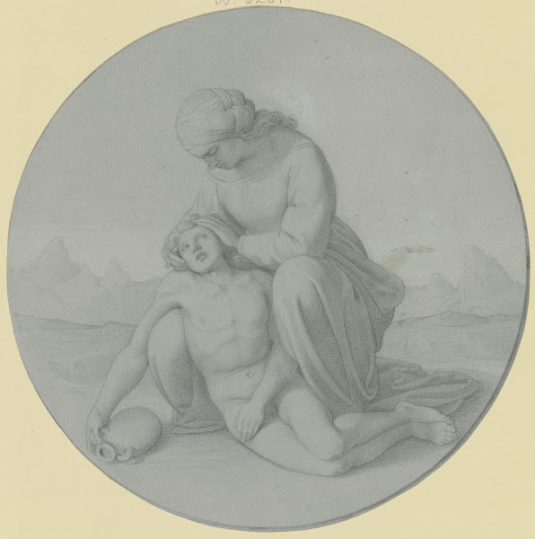 Hagar und Ismael in der Wüste