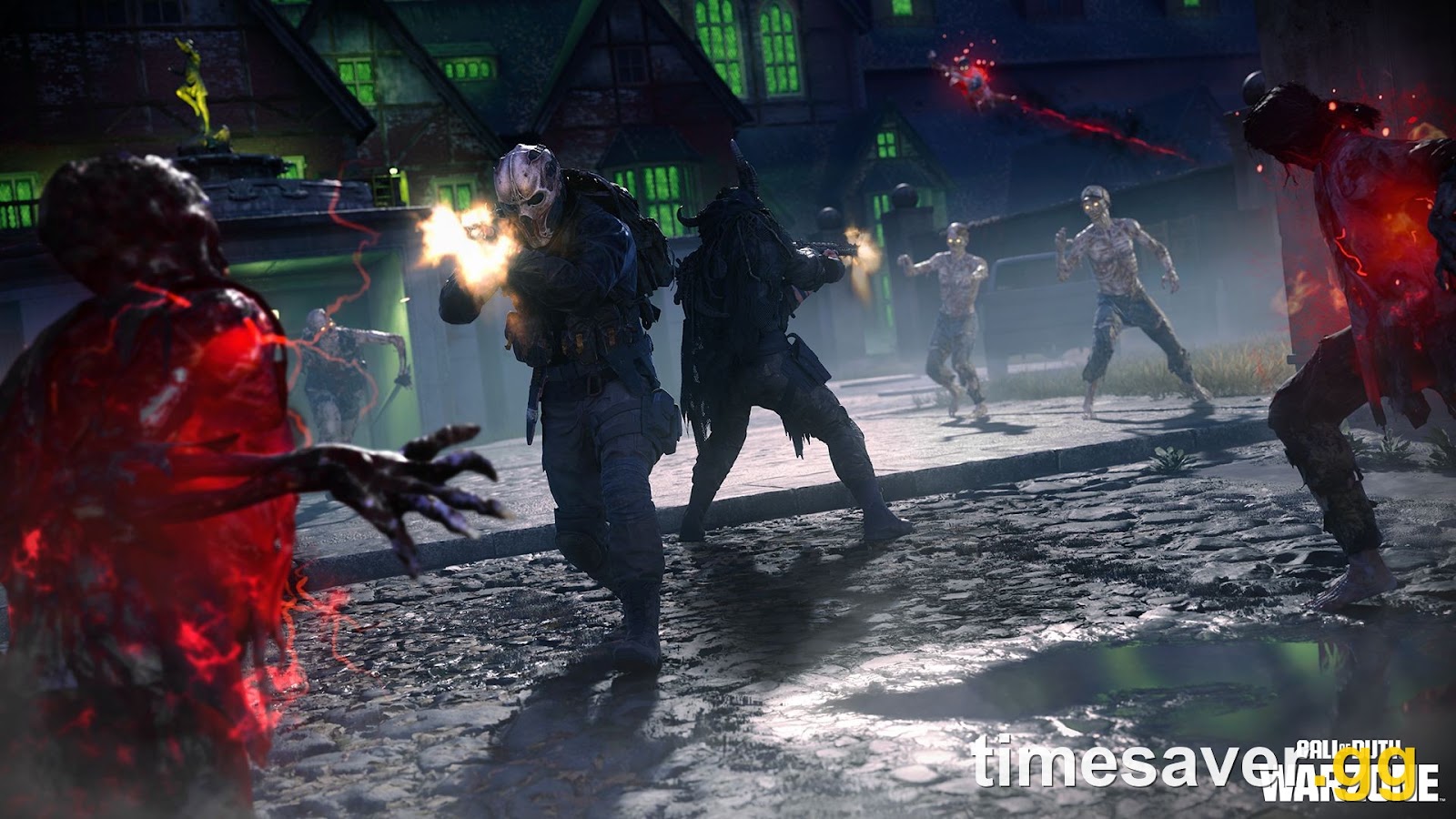 Black Ops 7 Season 6 The Haunting Operator fighting through zombies on a haunted map, the kind of chaos T.E.D.D. Trials throws at both teams
