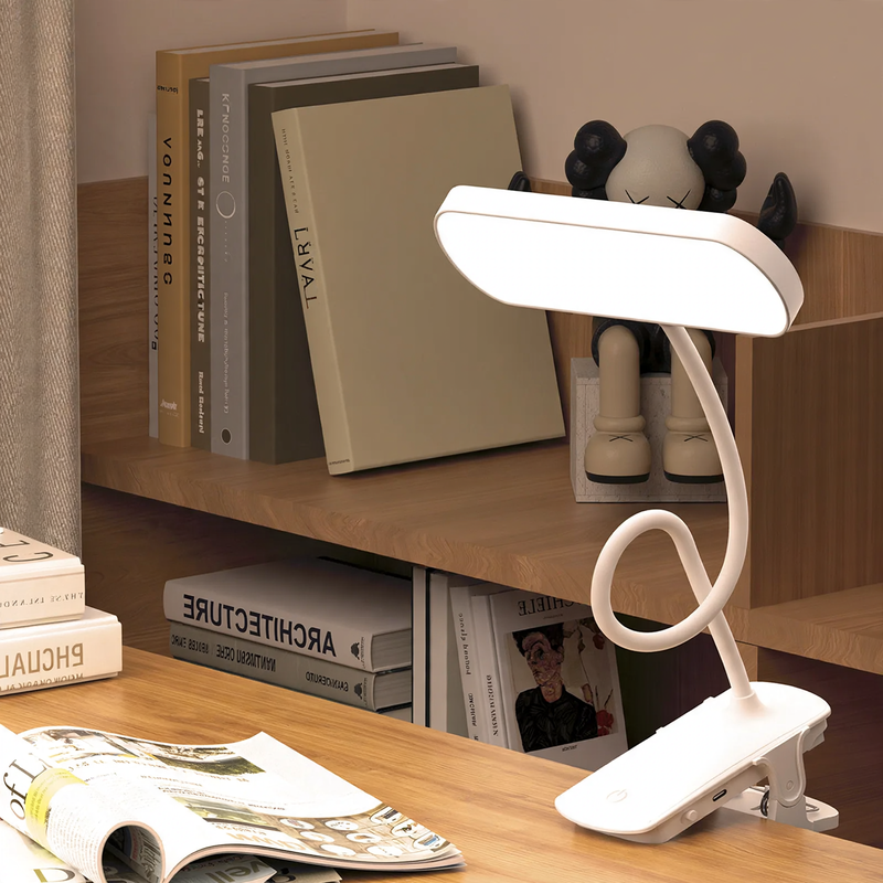 Eye-friendly LED clamp lamp for studying and reading