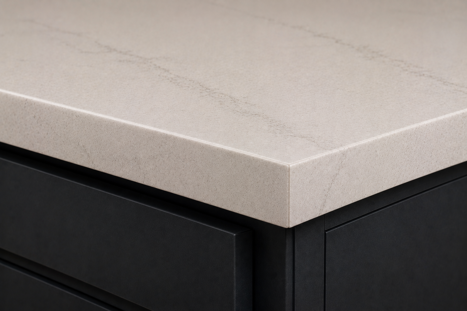 Mitered thick countertop edge profile