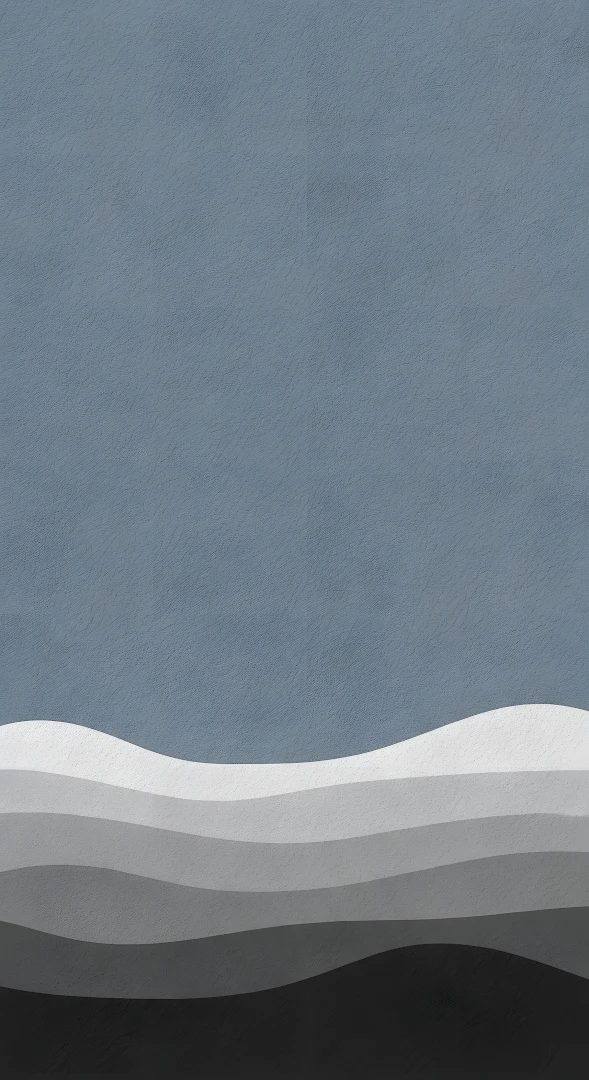 Minimalist Dusty Blue Abstract Waves Texture Design