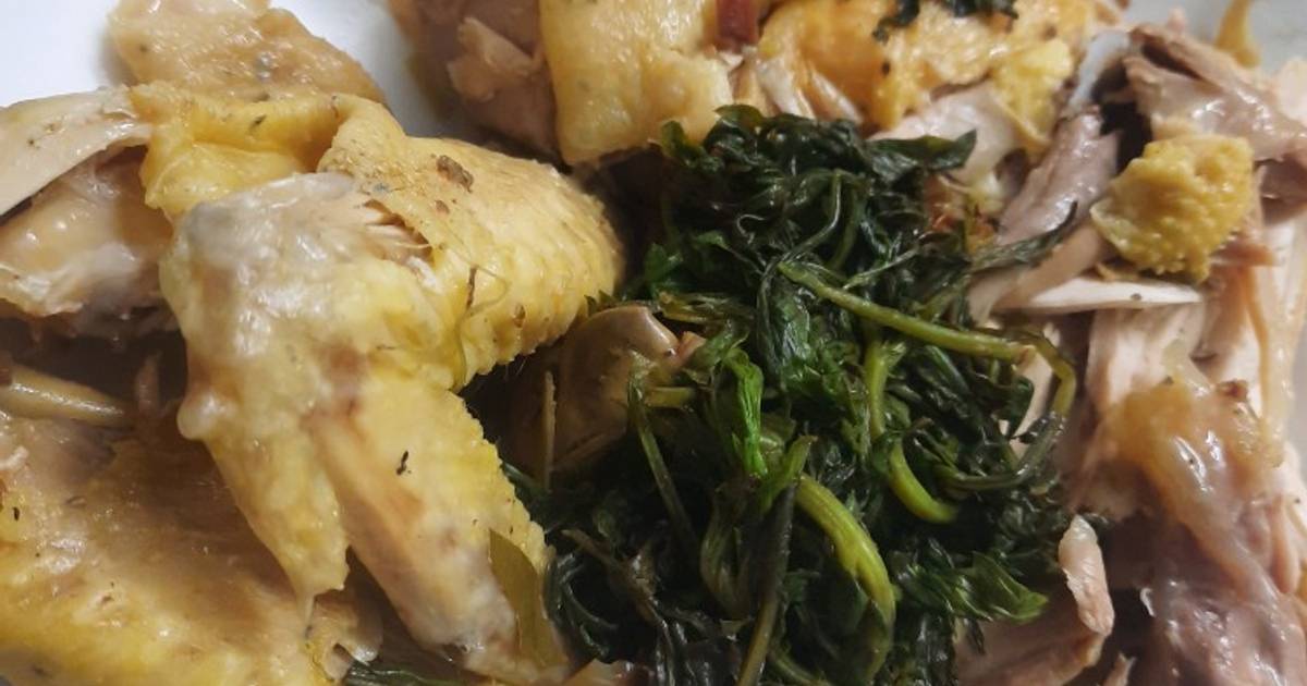 Gà hấp muối