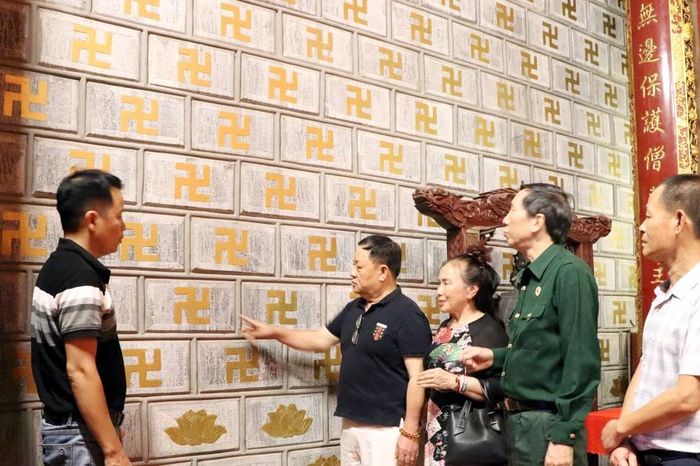 Chùa Cương Xá lập kỷ lục châu Á có tường đá khắc nhiều chữ Vạn nhất - Báo VietnamPlus