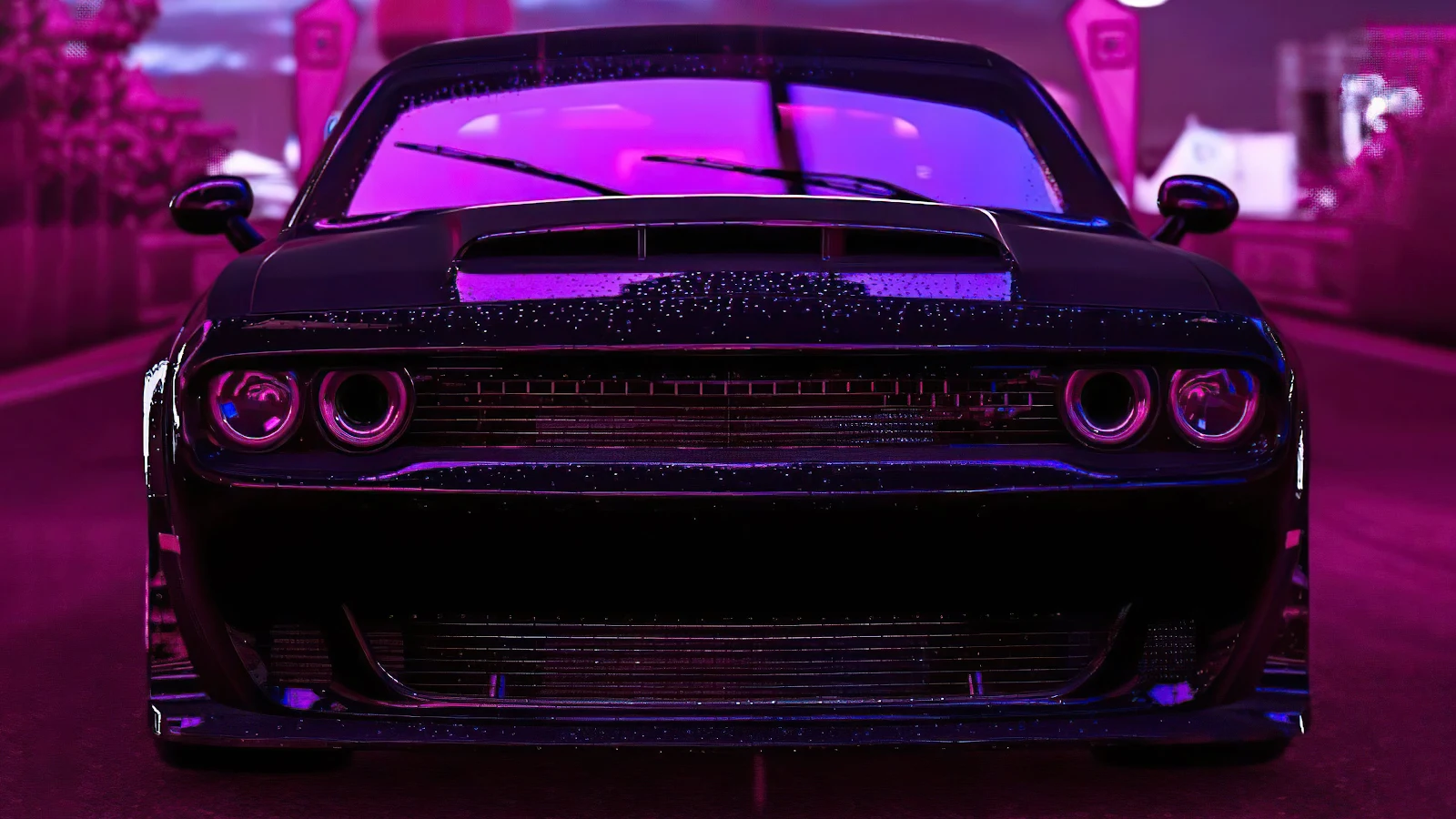 Retro Dodge Challenger Srt 4K Desktop Wallpaper Background [3840x2160] Free Download