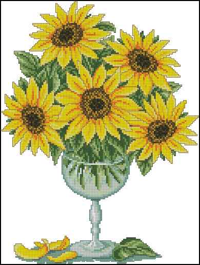 CMP 170211 Sunflowers In A Glass
