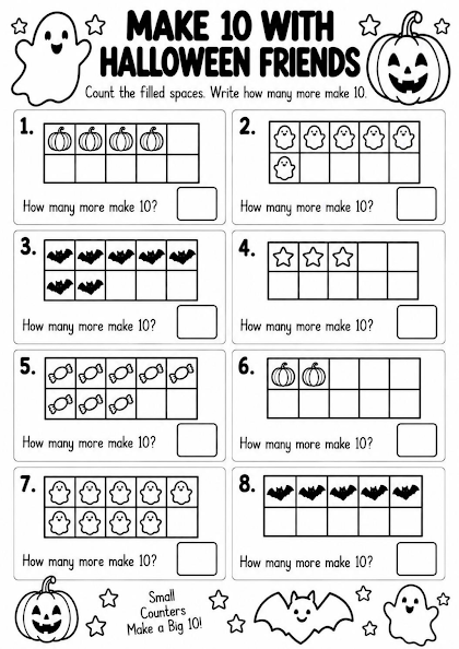Make 10 with Halloween Friends