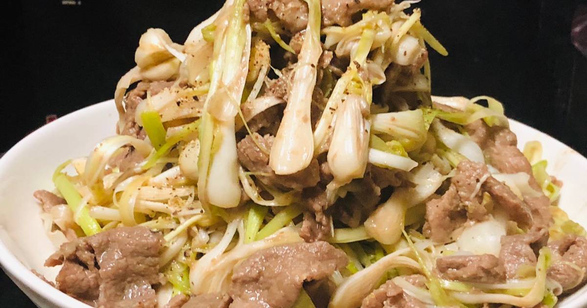 Tỏi non xào thịt bò
(Tỏi non lý sơn)