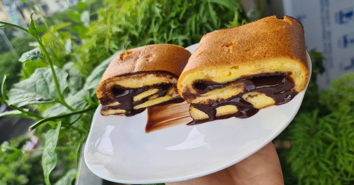 Bánh cuộn nhân socola chảy