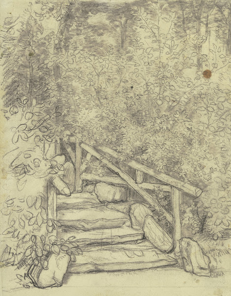 Gartenstudie für das Porträt der Frau Binding