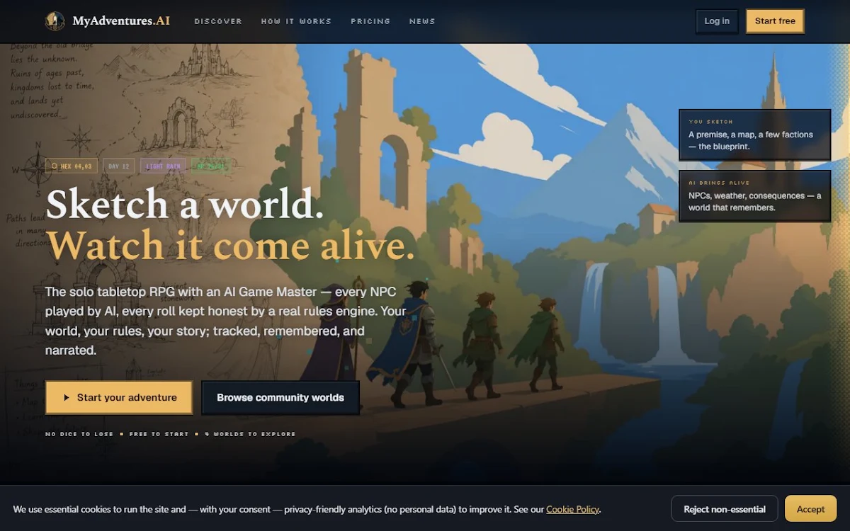 Captura de My Adventures AI