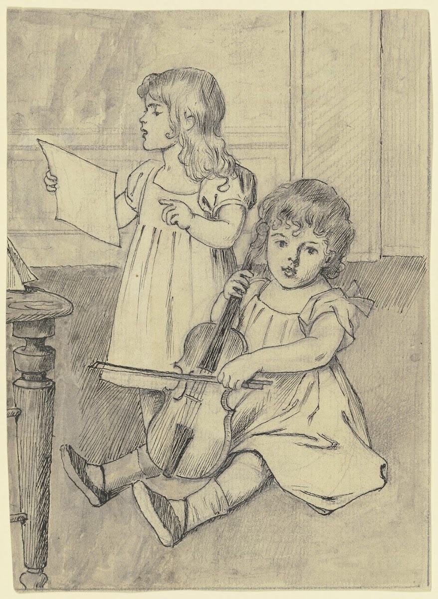 Zwei musizierende Kinder
