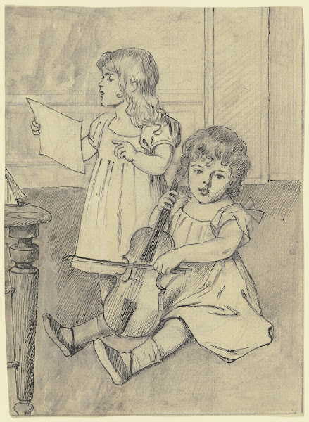 Zwei musizierende Kinder