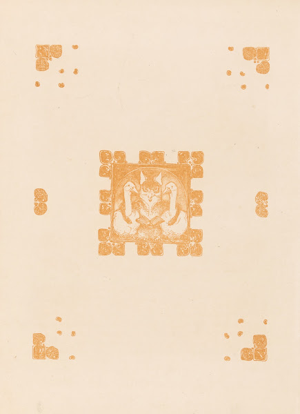 Ornamentiek en een vos met twee ganzen 1910