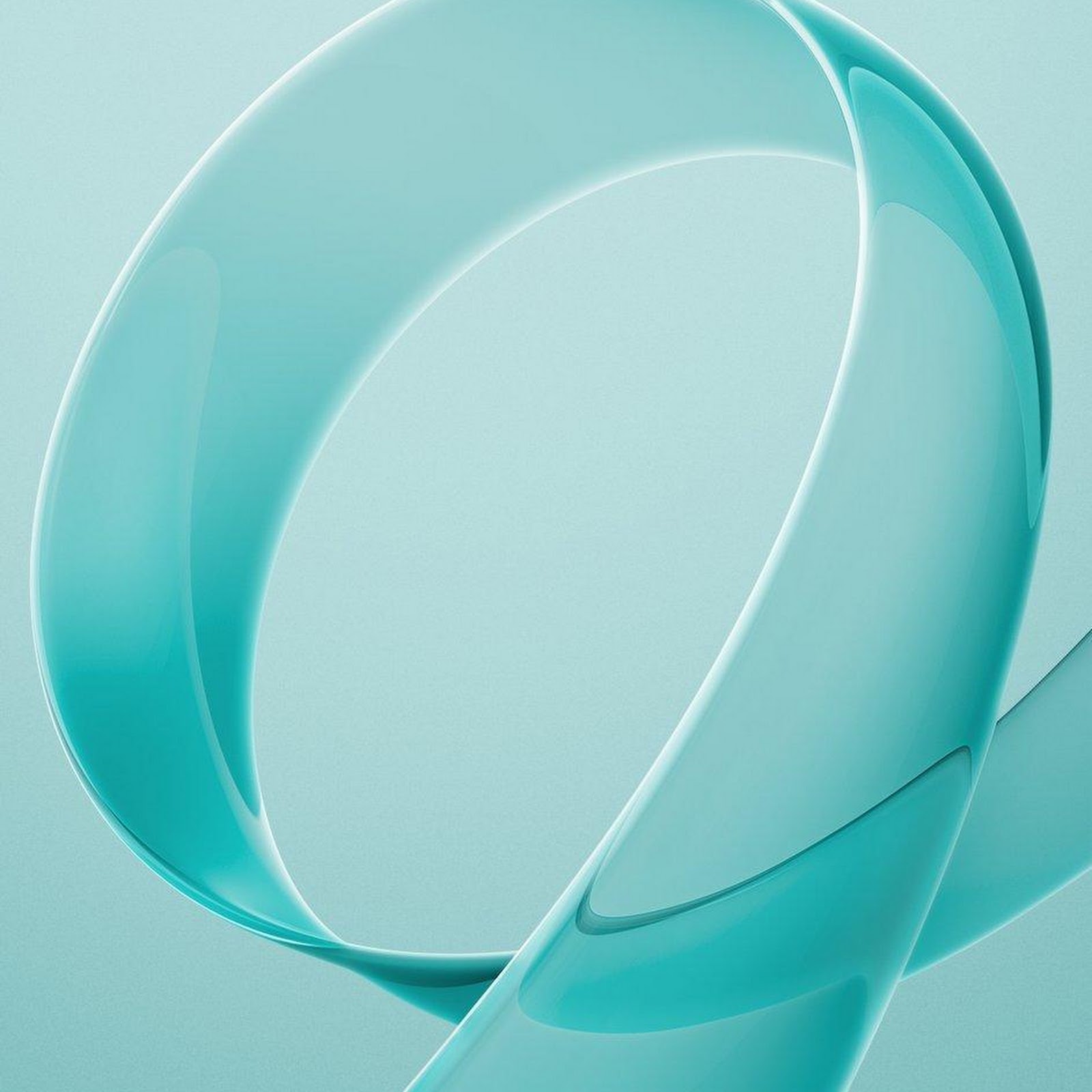 Download Abstract Glossy Cyan Ribbon iPhone