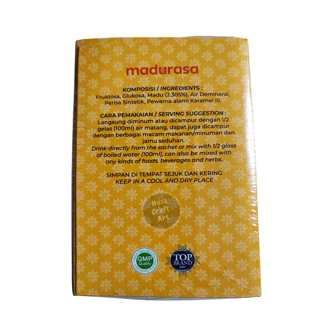Alternative view of Madurasa Honey For Stamina, Healthy, Beverages and Sugar Replacement 12 Sachets