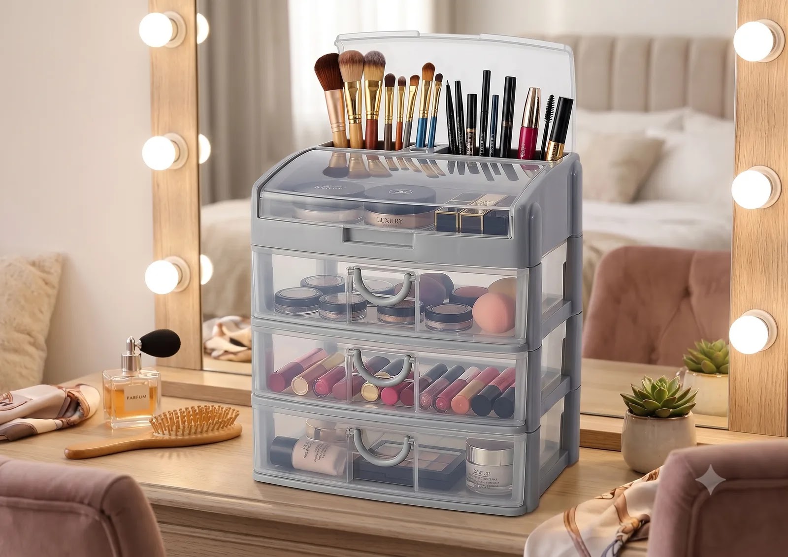 Organizador Para Maquillaje X 3 Cajon