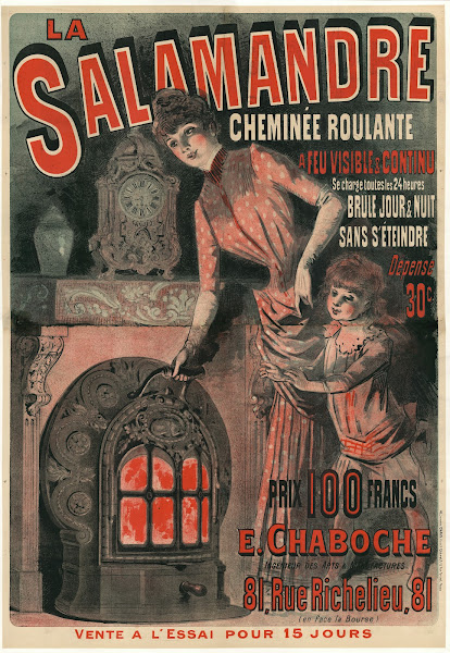 La Salamandre cheminée roulante à feu visible et continu 1886
