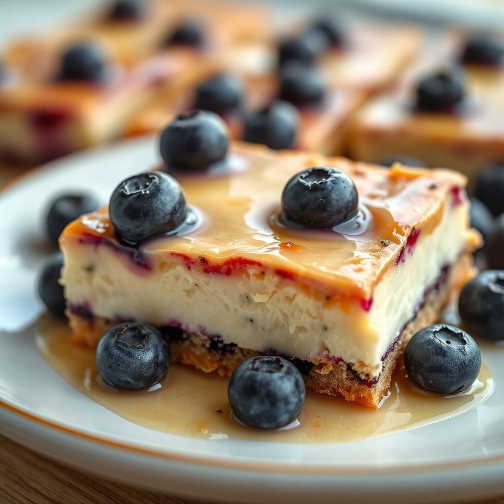 Blueberry Cream Cheese Bars Easy Homemade Dessert Recipe (One-Bowl, 40-Minute Treat)