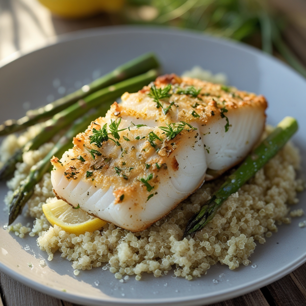 Zesty Lemon Herb Cod & Quinoa Power Bowl