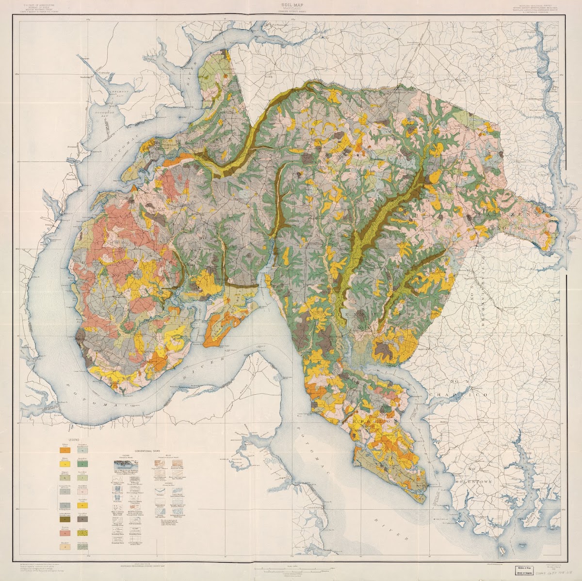 Soil map Maryland Charles County sheet 1918