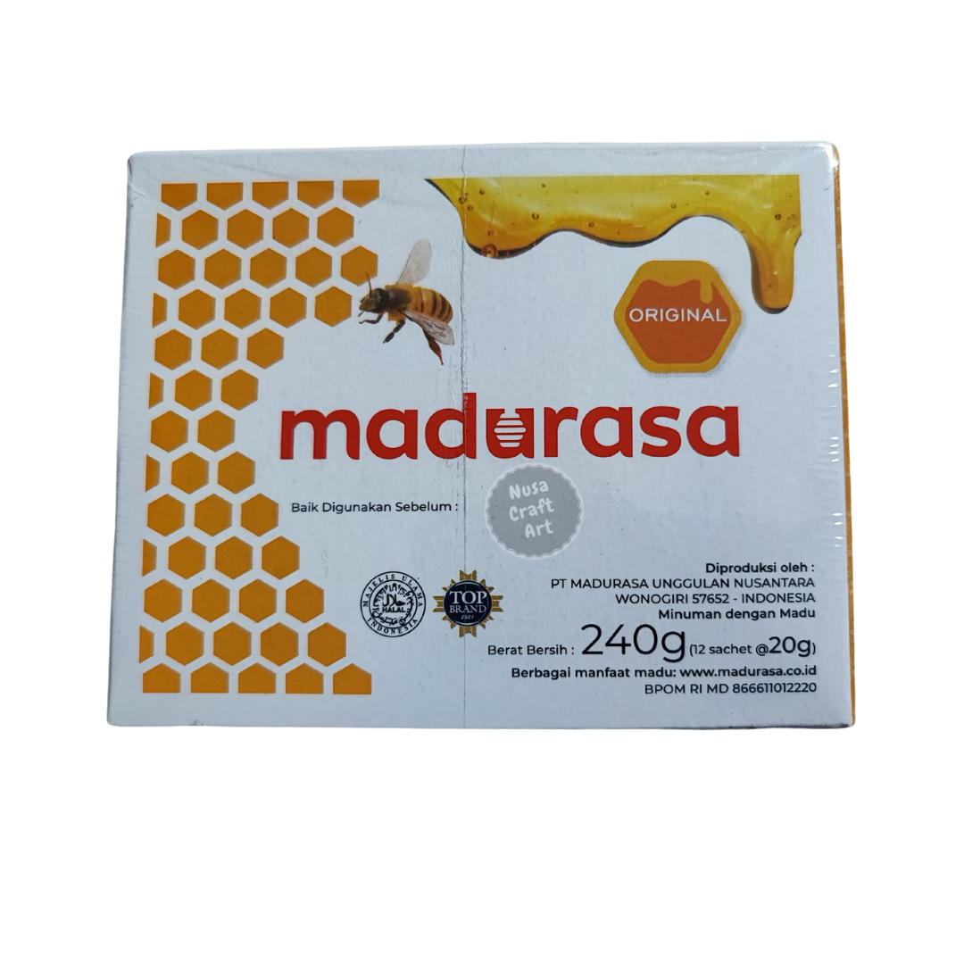 Madurasa Honey For Stamina, Healthy, Beverages and Sugar Replacement 12 Sachets
