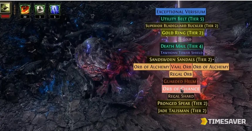 PoE2 The Aberration loot explosion — Exceptional Verisium and rewards on kill