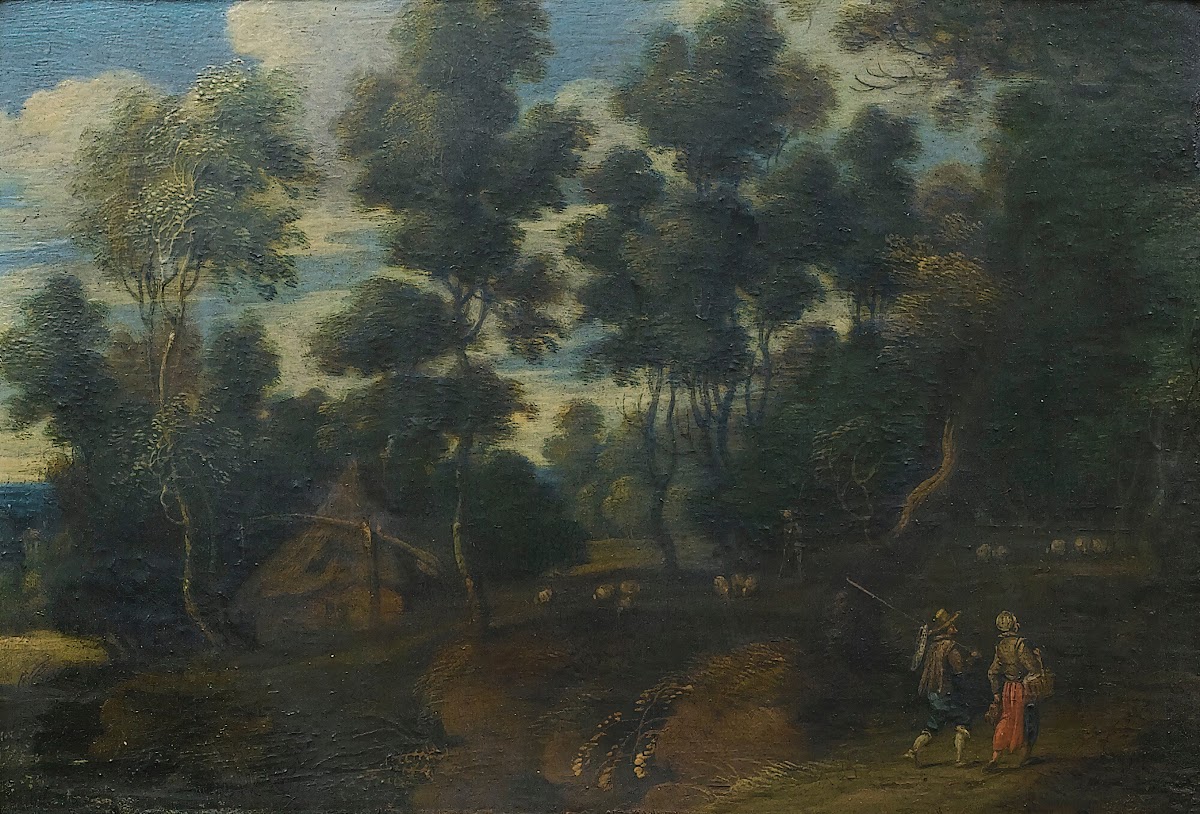A Landscape With Shepherds On A Path