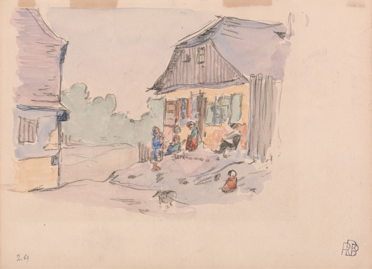 Family Gathered on a Porch Opatow Kielecki Poland ca 1907
