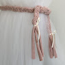 Decor pigtail Twins Air velor powder pink