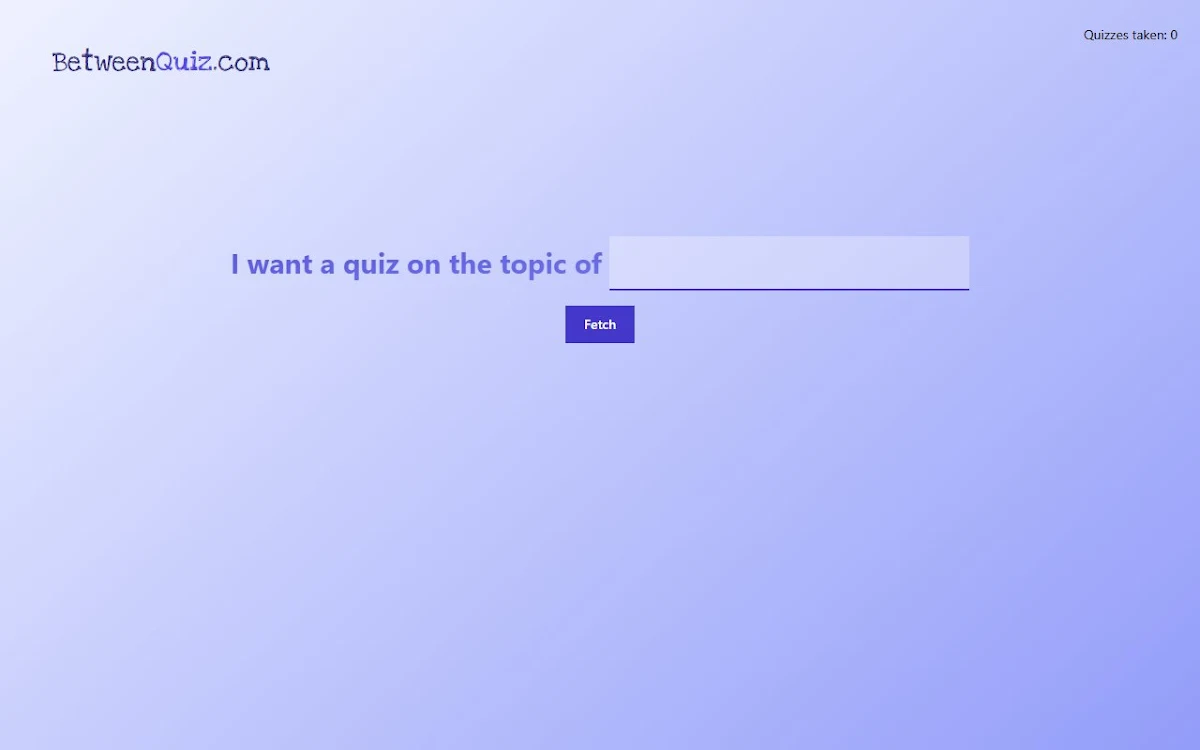 Captura de BetweenQuiz