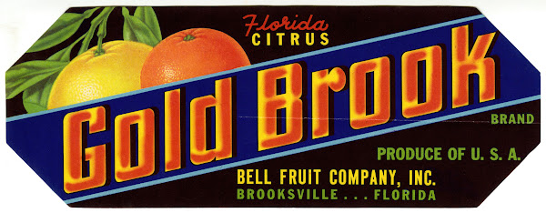 Gold Brook Brand Citrus Label 1930 1950