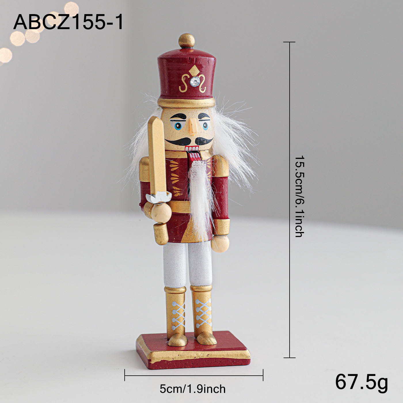Wooden nutcracker soldier, various sizes