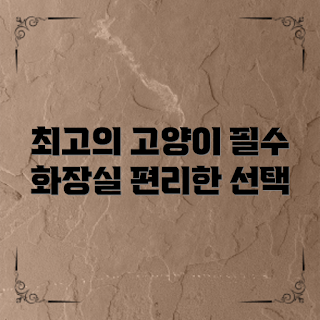 고양이화장실추천, 2023년 고양이 용품, 최신 고양이 화장실, 트렌디한 고양이용품, 여름철 고양이 관리
