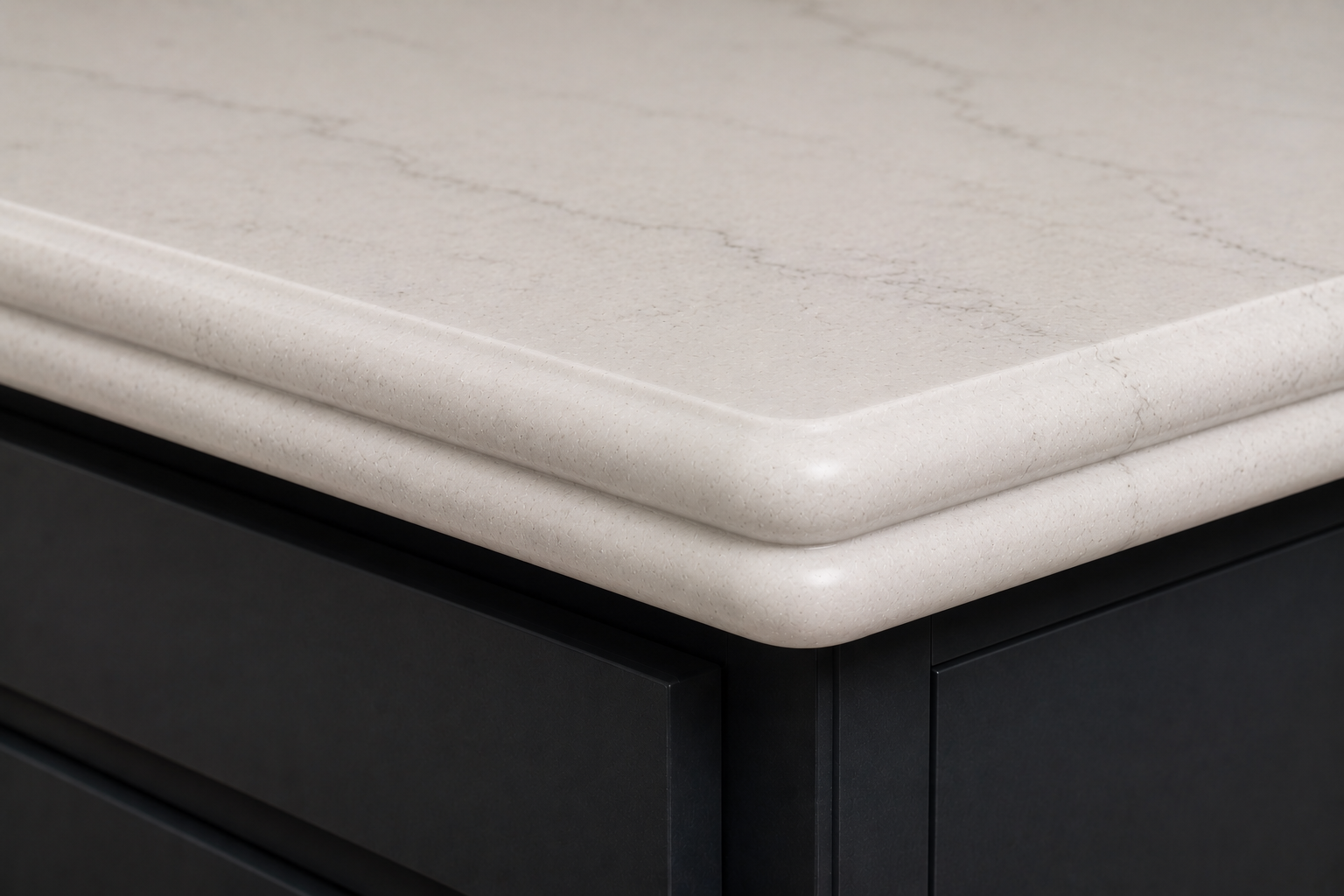 Double stack bullnose countertop edge profile