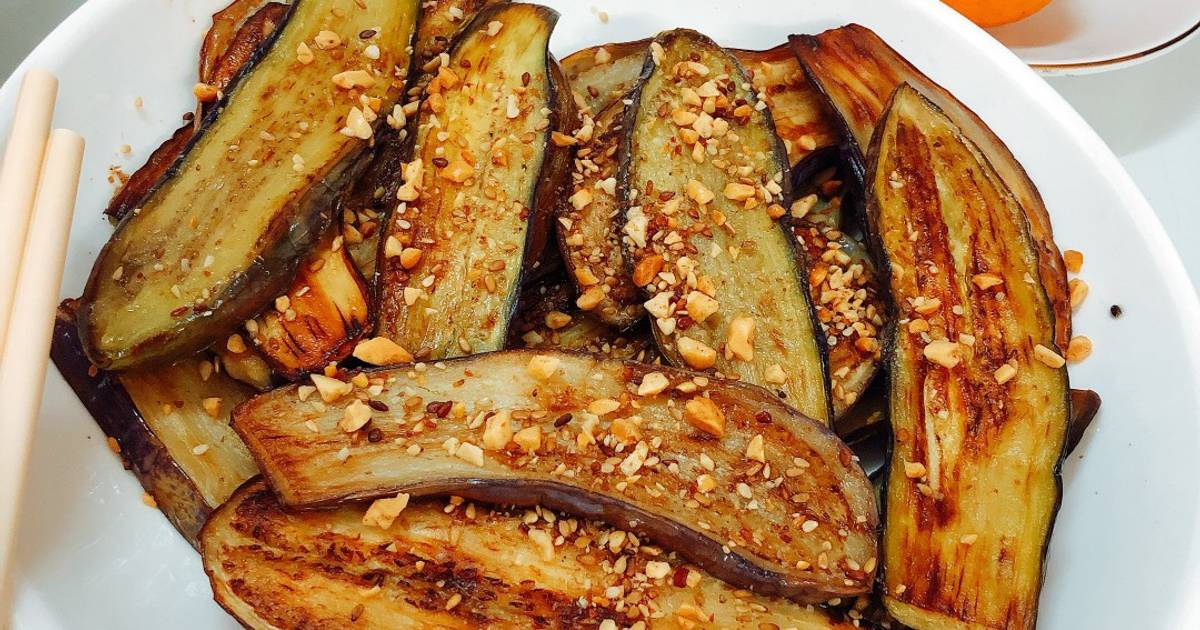 Cà tím áp chảo