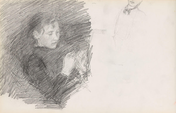 Kvinneportrett fragment 1892